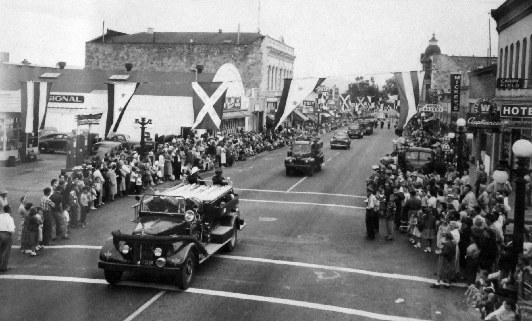 A parade down Main Street, St. Helena